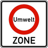 Hinweisschild für eine Umweltzone